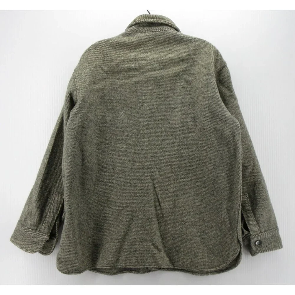 VGT Woolrich Shirt XL Mackinaw 70s Wool Blend Herringbone Shacket *
